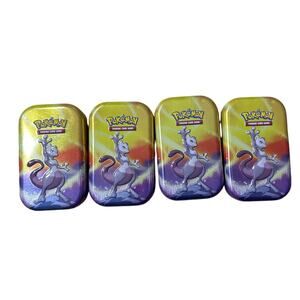 Pokemon TCG Kanto Power Mini Tin *EMPTY* - Set of 4 - Mewtwo